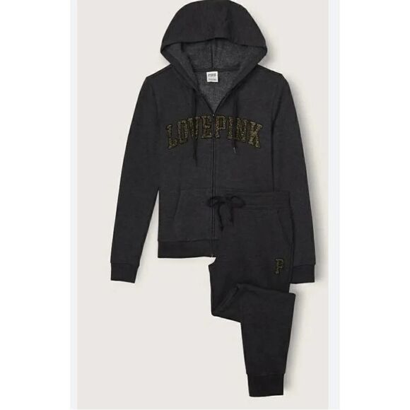 VS pink XXL grey sweatsuit:tracksuit hoodie & joggers - Picture 2 of 5